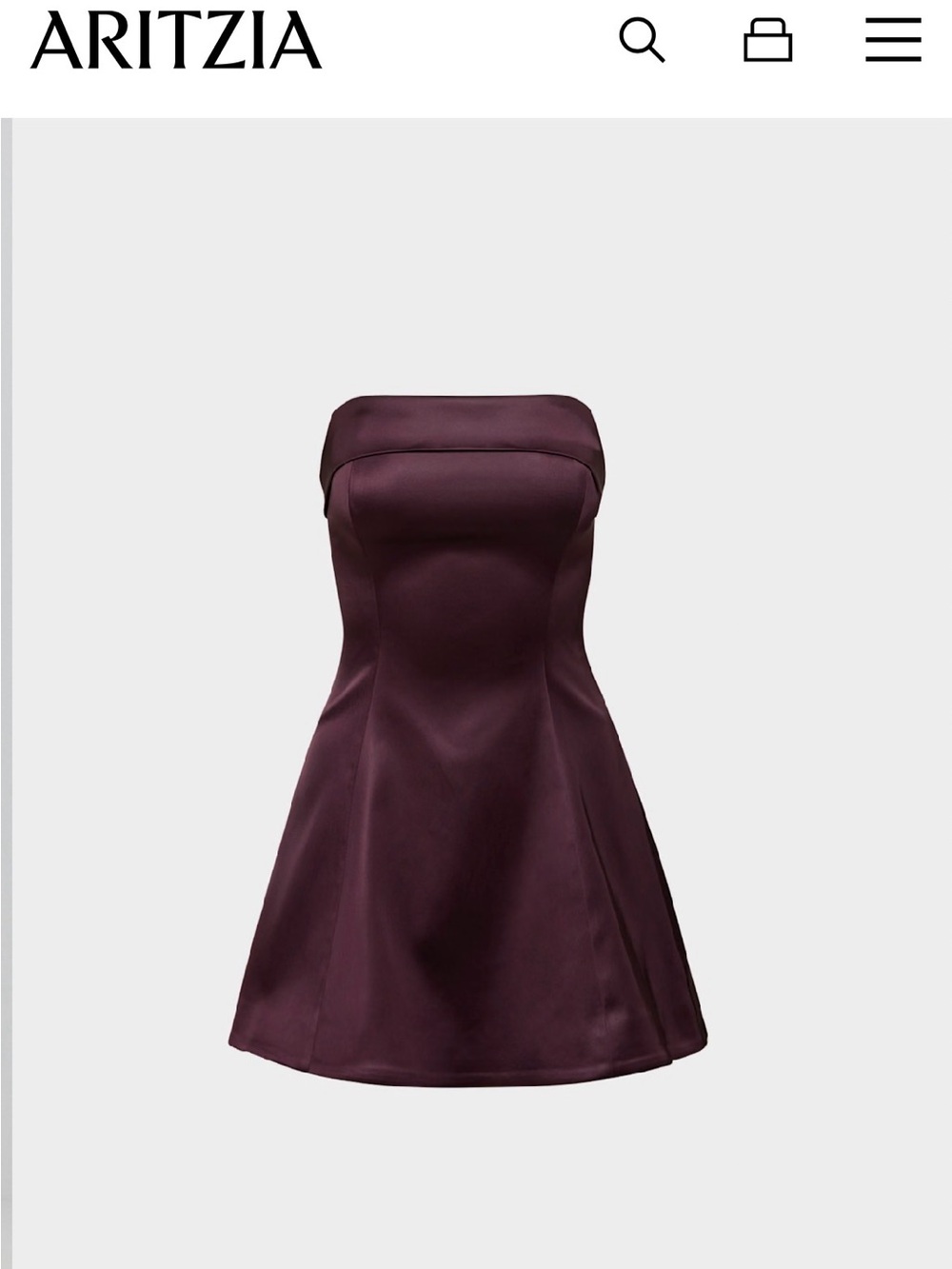 Aritzia Fling Satin Dress